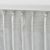 MÄSTERROT Langsir, 1 pasang, putih putih/grid dengan pita tendas, 145x250 cm