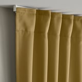 MAJGULL Langsir penggelap bilik, 1 pasang, kuning air-kuning/dengan pita tendas, 145x250 cm