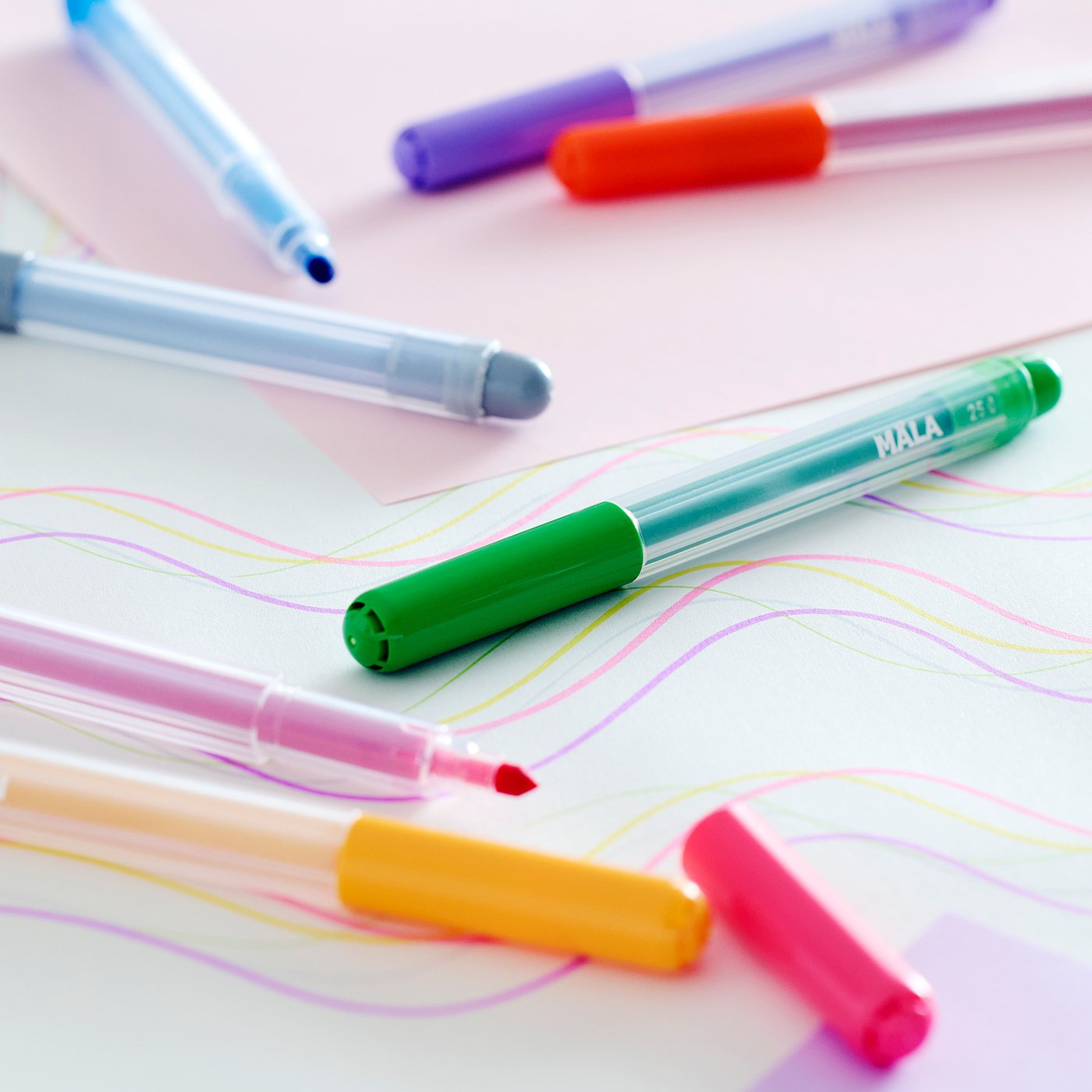 MÅLA Pen bermata felt, warna bercampur