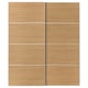 MEHAMN Sepasang pintu gelangsar, putih/dua lapis kesan kayu oak, 200x236 cm