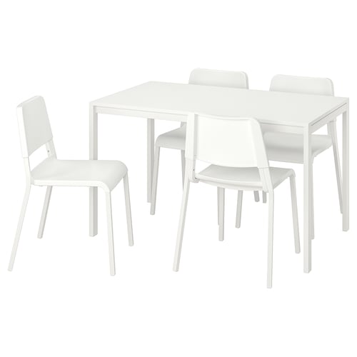 Melltorp Teodores Meja Dan 4 Kerusi Putih Ikea