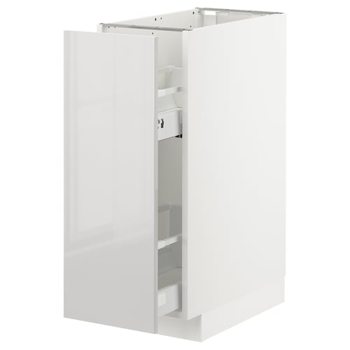 METOD Kabinet bwh/plengkap dlm tarik klr, putih/Ringhult kelabu muda, 30x60x80 cm