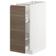 METOD Kabinet bwh/plengkap dlm tarik klr, putih/Voxtorp kesan kayu walnut, 30x60x80 cm