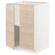 METOD Kabinet dasar + para-para/2 pintu, putih/Askersund kesan kayu ash muda, 60x60x80 cm