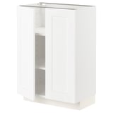 METOD Kabinet dasar + para-para/2 pintu, putih Enköping/putih kesan kayu, 60x37x80 cm