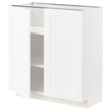 METOD Kabinet dasar + para-para/2 pintu, putih Enköping/putih kesan kayu, 80x37x80 cm