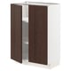 METOD Kabinet dasar + para-para/2 pintu, putih/Sinarp coklat, 60x37x80 cm