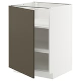 METOD Kabinet dasar + para-para, putih/Havstorp coklat kuning air, 60x60x80 cm