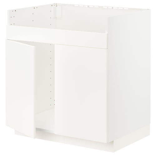 METOD Kabinet dasar utk dua sink HAVSEN, putih/Veddinge putih, 80x60x80 cm