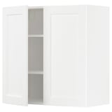METOD Kabinet dinding + para-para/2 pintu, putih Enköping/putih kesan kayu, 80x37x80 cm