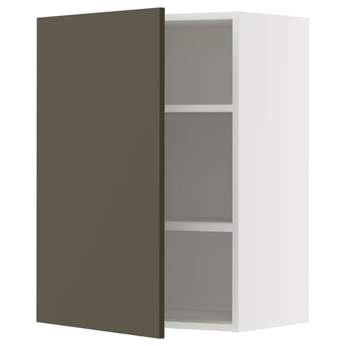 METOD Kabinet dinding + para-para, putih/Havstorp coklat kuning air, 60x37x80 cm