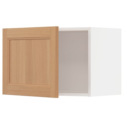 METOD Kabinet dinding, putih/Vedhamn kayu oak, 60x37x40 cm