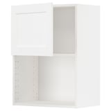 METOD Kabinet dinding untuk ketuhar mikro, putih Enköping/putih kesan kayu, 60x37x80 cm