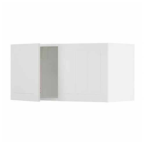 METOD Kabinet tinggi + 2 pintu, putih/Stensund putih, 80x37x40 cm