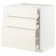 METOD / MAXIMERA Kabinet dasar hob/3 depan/3 laci