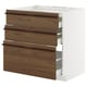 METOD / MAXIMERA Kabinet dasar hob/3 depan/3 laci