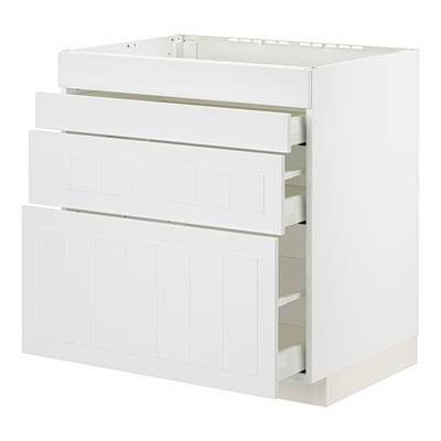 METOD / MAXIMERA Kabinet dasar hob/4 depan/3 laci