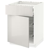 METOD / MAXIMERA Kabinet dasar hob/laci/2 bakul