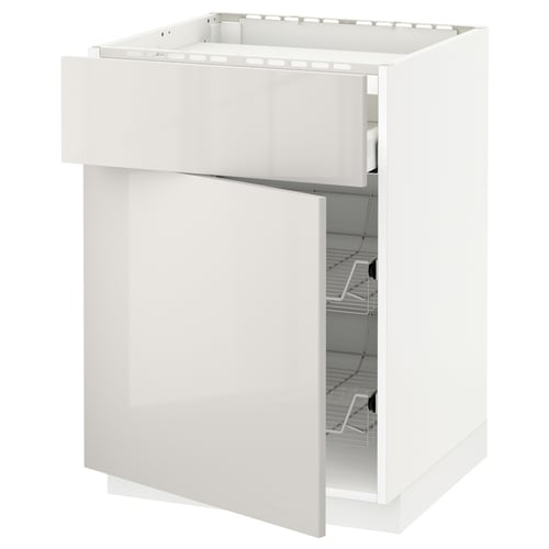 METOD / MAXIMERA Kabinet dasar hob/laci/2 bakul