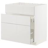 METOD / MAXIMERA Kabinet dasar sink + 3 depan/2 laci