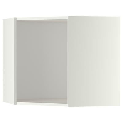 METOD Rangka kabinet penjuru dinding, putih, 68x37x60 cm