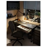 MICKE Unit laci beroda, hitam coklat, 35x75 cm