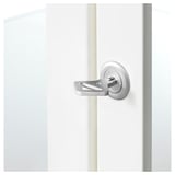 MILSBO Kabinet pintu kaca, putih, 73x175 cm