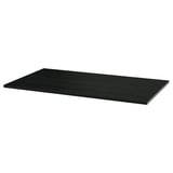 MITTZON Atas meja, berwarna hitam/venir kayu ash, 120x68 cm