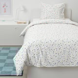 MÖJLIGHET Sarung duvet dan sarung bantal, putih/mozek bercorak, 150x200/50x80 cm