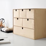 MOPPE Almari berlaci mini, papan lapis kayu birch, 42x18x32 cm