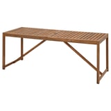 NÄMMARÖ Meja, luar, berwarna coklat muda, 200x75 cm