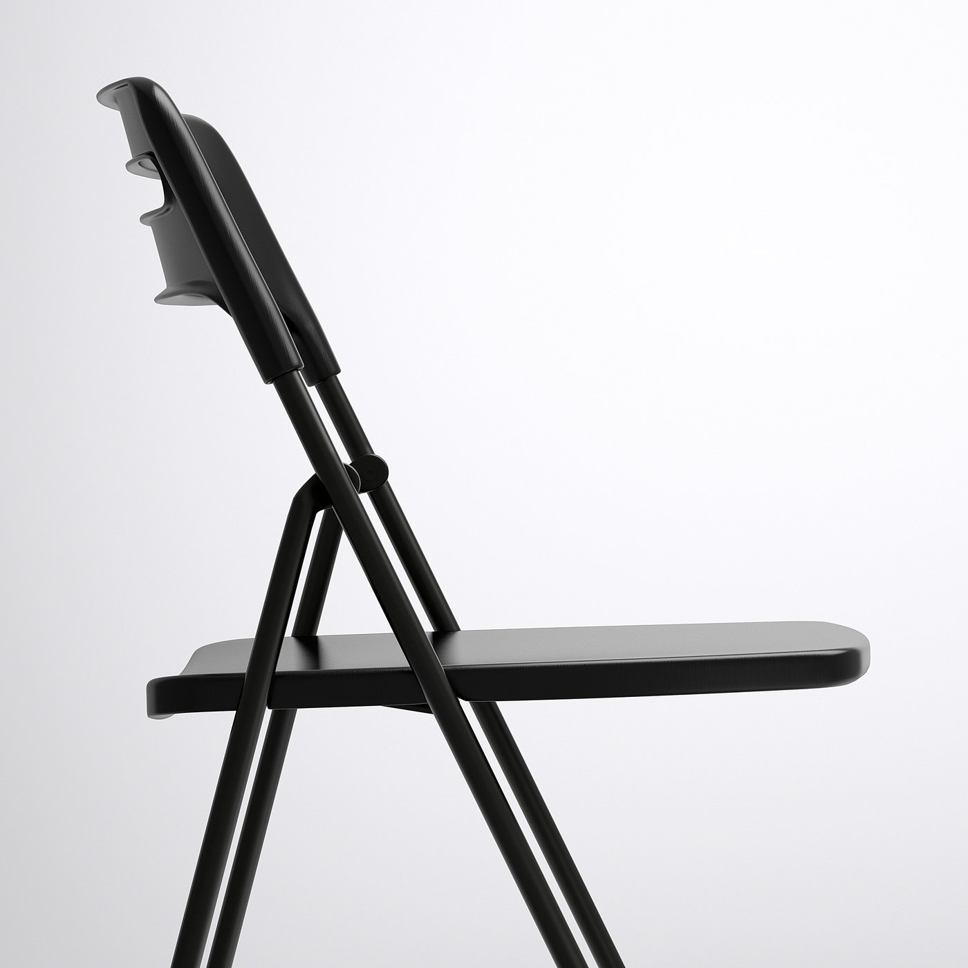 NISSE Kerusi lipat, hitam IKEA