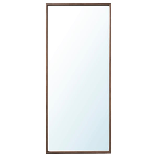 NISSEDAL Cermin, kesan kayu walnut, 65x150 cm