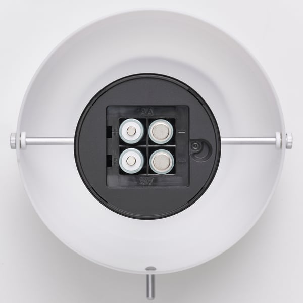 NÖDMAST Lampu mudah alih LED berbateri, putih/hitam, 26 cm