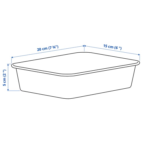 NOJIG Penyusun, plastik/kuning air, 15x20x5 cm