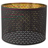 NYMÖ Terendak lampu, hitam/warna loyang, 44 cm