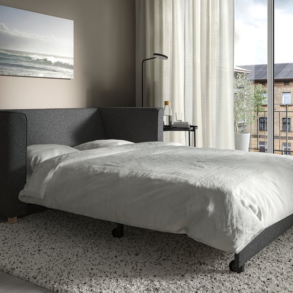 PÄRUP Katil sofa dua tempat duduk, Gunnared kelabu gelap