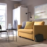 PÄRUP Katil sofa dua tempat duduk, Vissle kuning-coklat