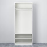 PAX / FLISBERGET Almari pakaian, putih/kuning air muda, 100x60x236 cm