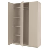 PAX / FORSAND Kombinasi almari pakaian, kelabu kuning air/kelabu kuning air, 150x60x236 cm