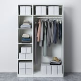 PAX / GULLABERG Kombinasi almari pakaian, putih/putih, 150x60x236 cm