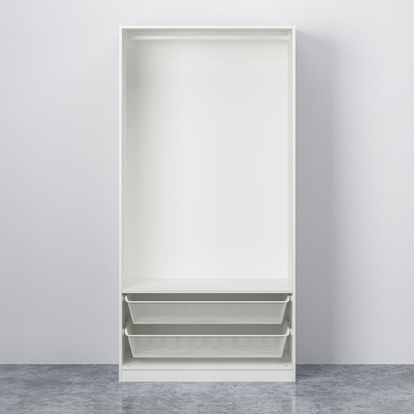 PAX / GULLABERG Kombinasi almari pakaian, putih/putih, 100x60x201 cm