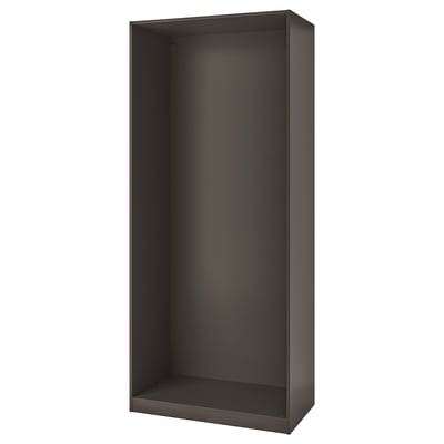 PAX Rangka almari pakaian, kelabu gelap, 100x58x236 cm