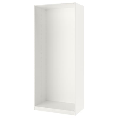 PAX Rangka almari pakaian, putih, 100x58x236 cm