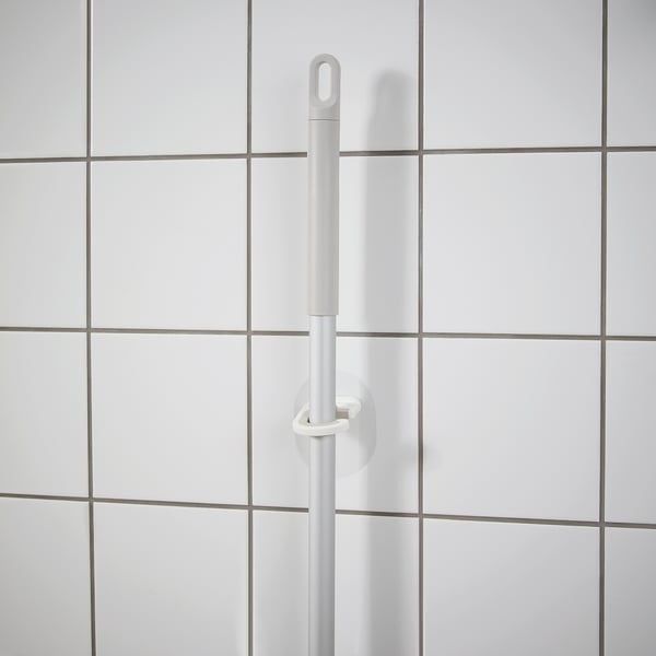 PEPPRIG Penyangkut lekat sendiri untuk mop, kelabu/putih