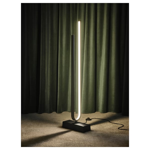 PILSKOTT Lampu lantai LED, pintar hitam