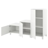 PLATSA Almari pakaian 3 pintu, putih/Fonnes putih, 180x57x133 cm