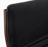 POÄNG Kerusi berlengan, coklat/Knisa hitam