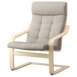 POÄNG Kerusi berlengan, venir kayu birch/Gunnared kuning air