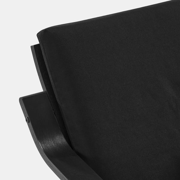 POÄNG Kusyen kerusi berlengan penyandar, Vissle hitam